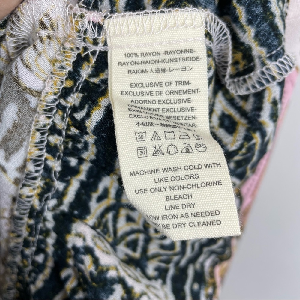 FREE PEOPLE STEAL THE SUN IVORY PRINTED TUNIC DRESS Size Large - Picture 9 of 9